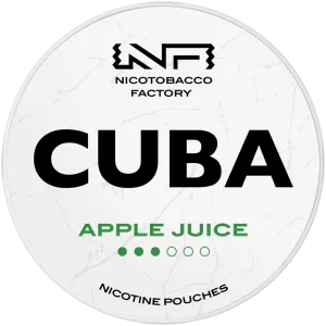 CUBA WHITE Apple Juice nicotine pouch can