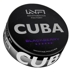 CUBA BLACK Blackberry nicotine pouch can