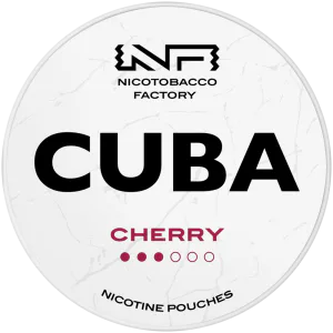 CUBA WHITE Cherry nicotine pouch can
