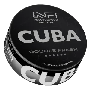 CUBA BLACK Double Fresh nicotine pouch can