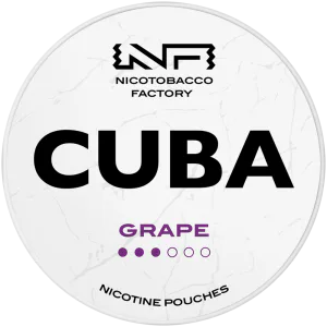 CUBA WHITE Grape nicotine pouch can