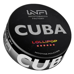 CUBA BLACK Lollipop nicotine pouch can