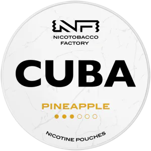 CUBA WHITE Pineapple nicotine pouch can